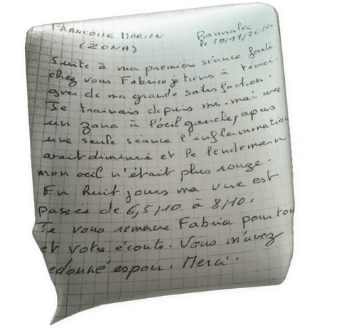 témoignage zona oeil occulaire françoise Marion Bannalec